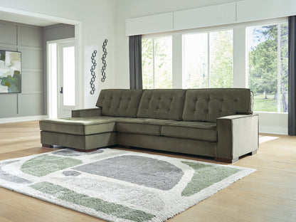 Ocala Furniture Outlet - Ashley Furniture - Caspian-Town Sectional - RAF 2-Piece Sectional with Chaise / Olive - PC61702S1