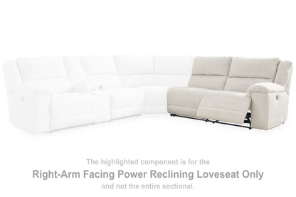 Ocala Furniture Outlet - Ashley Furniture - Keensburg Sectional - RAF Reclining Power Loveseat / Linen - 6180775