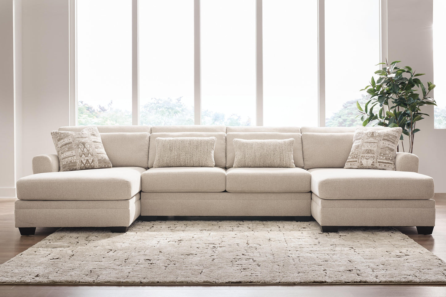 Ocala Furniture Outlet - Ashley Furniture - Mandi Point Sectional - RAF 3-Piece Double Chaise Sectional - 62606S7