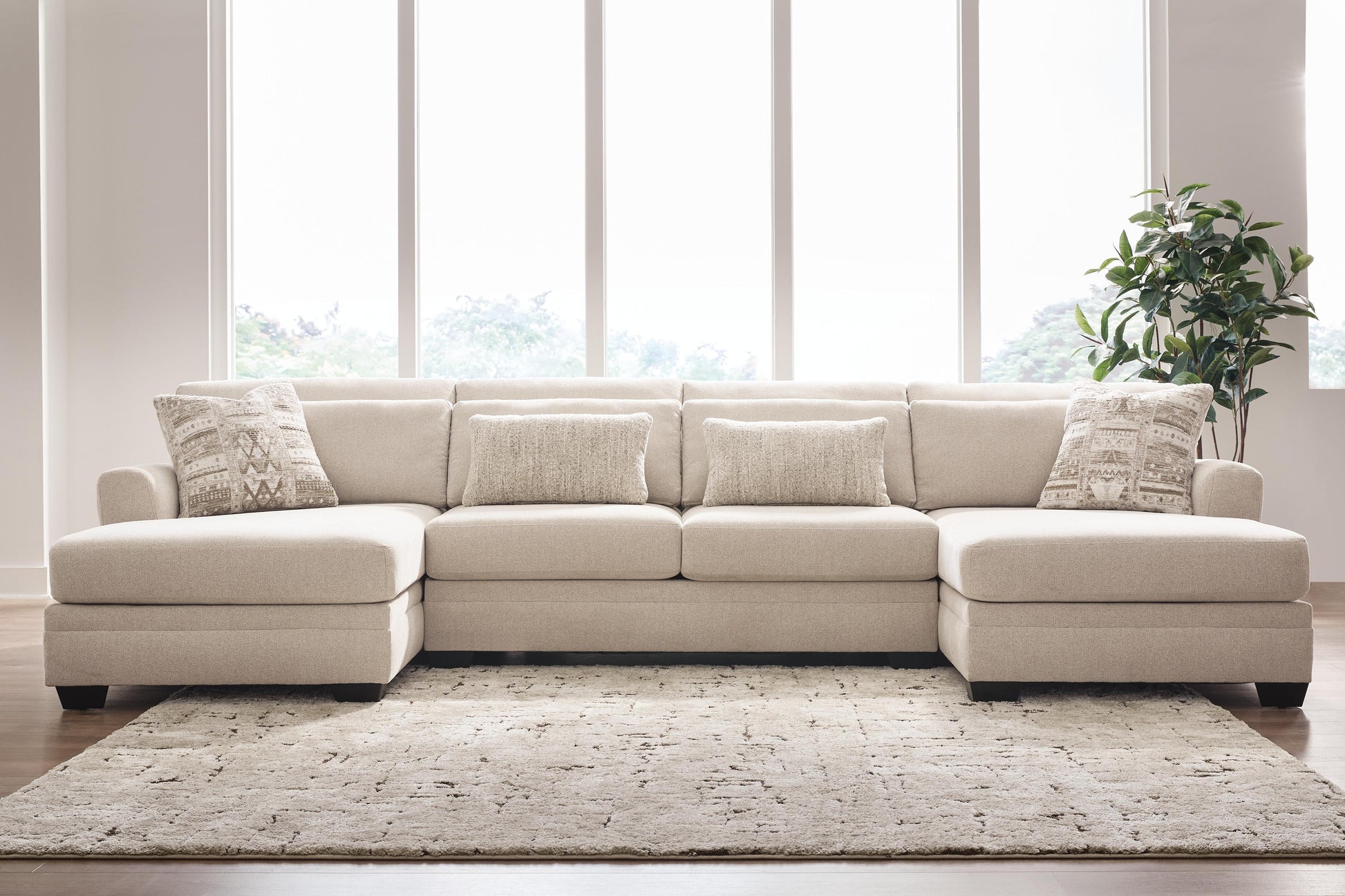 Ocala Furniture Outlet - Ashley Furniture - Mandi Point Sectional - RAF 3-Piece Double Chaise Sectional - 62606S7
