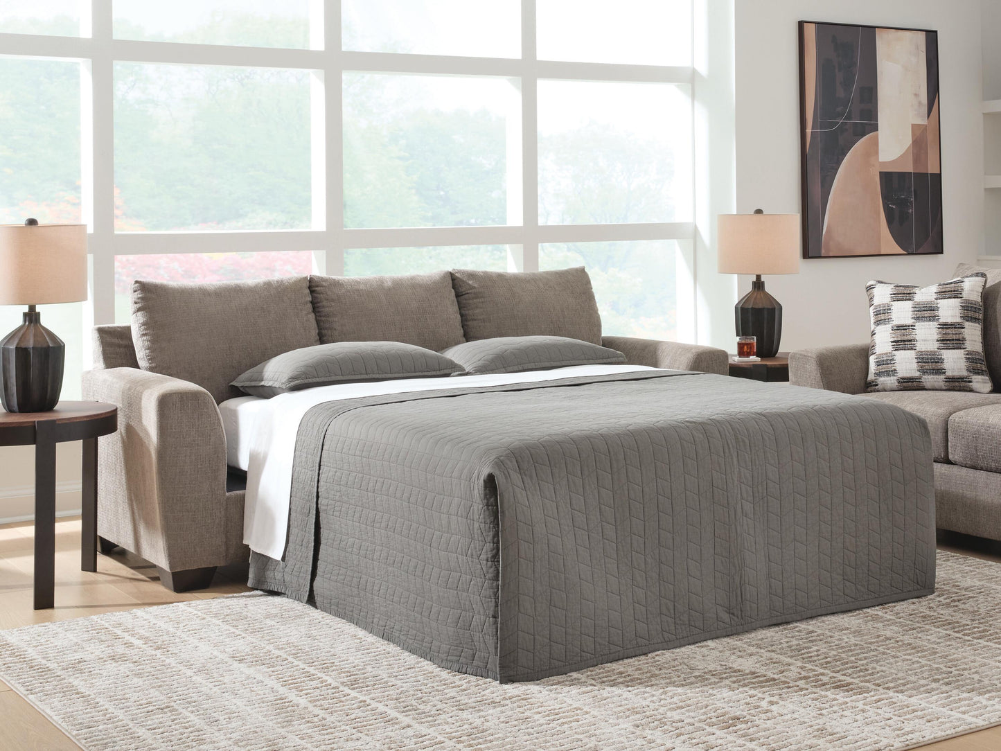 Ocala Furniture Outlet - Ashley Furniture - Loreo Living Room - Queen Sofa Sleeper / Truffle - 6310239