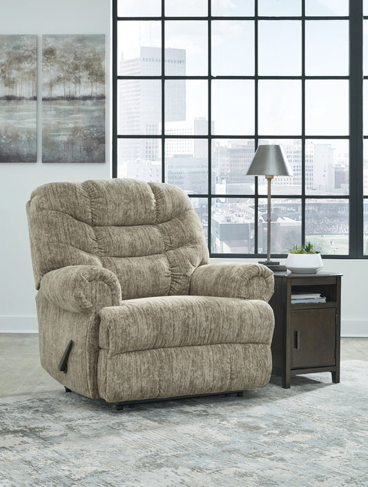 Ocala Furniture Outlet - Ashley Furniture - Movie Man Living Room - Zero Wall Recliner / Chocolate - 6380229