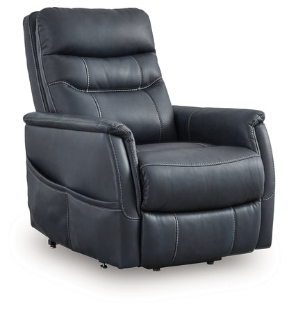 Ocala Furniture Outlet - Ashley Furniture - Strawbill Living Room - Power Lift Recliner / Sapphire - 6391012