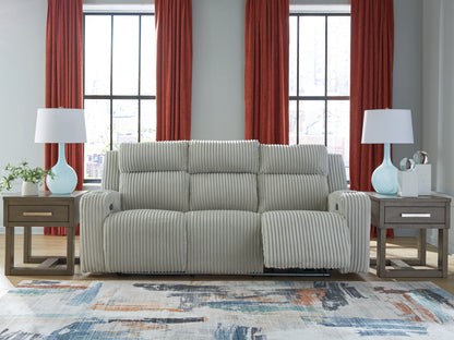 Ocala Furniture Outlet - Ashley Furniture - Forest Lake Living Room - PWR REC Sofa with ADJ Headrest / Alloy - PC6420315