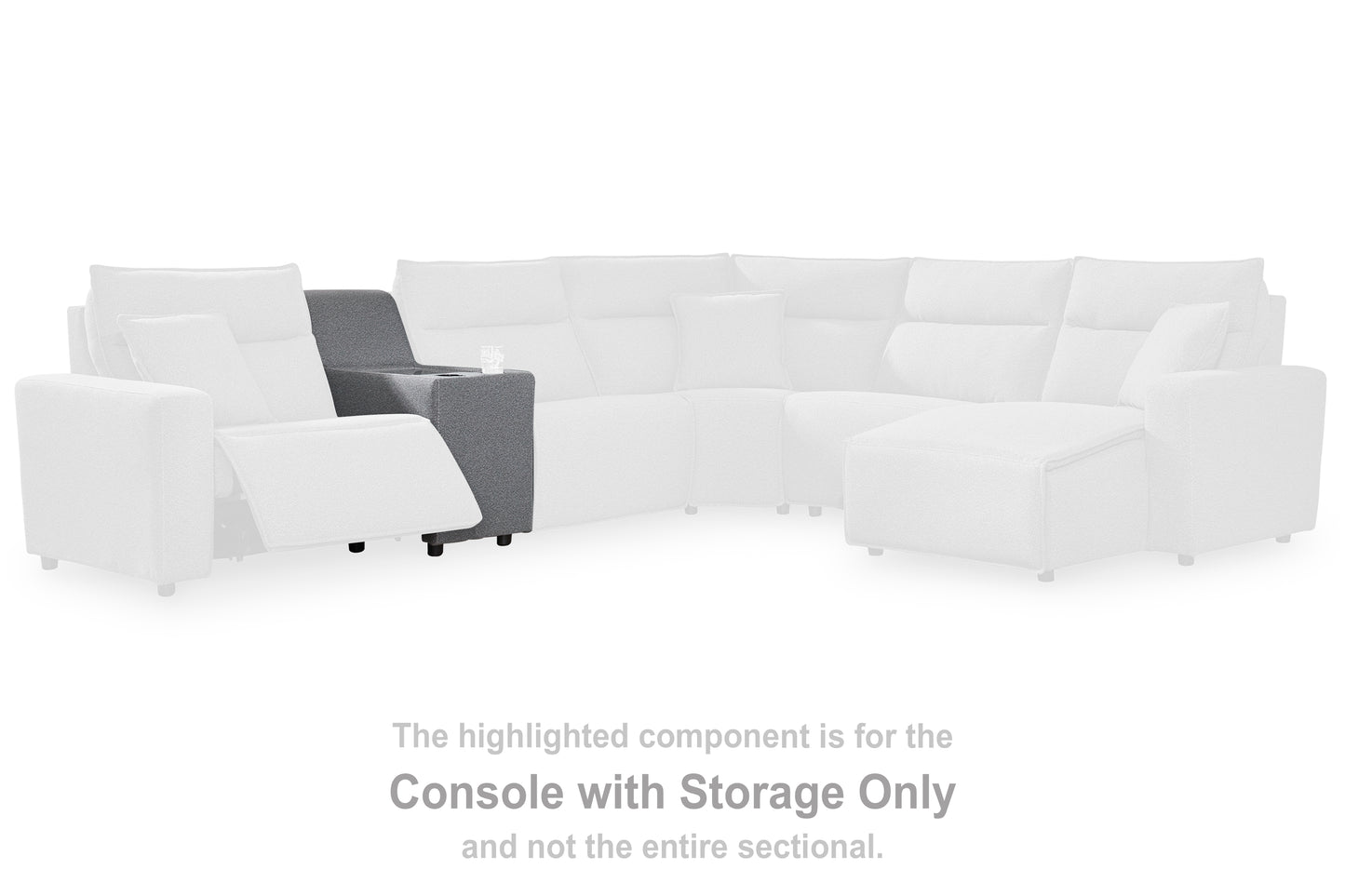 Ocala Furniture Outlet - Ashley Furniture - ModMax II Sectional - Console / Salt and Pepper - 6590657