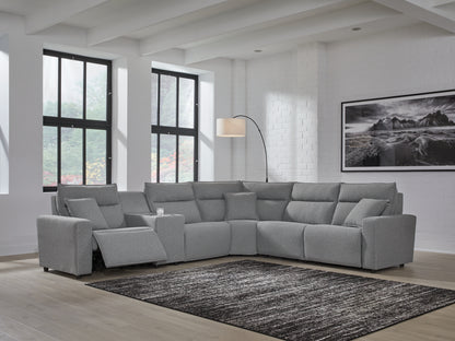 Ocala Furniture Outlet - Ashley Furniture - ModMax II Sectional - 6-Piece Power Reclining Sectional / Salt and Pepper - 65906S10