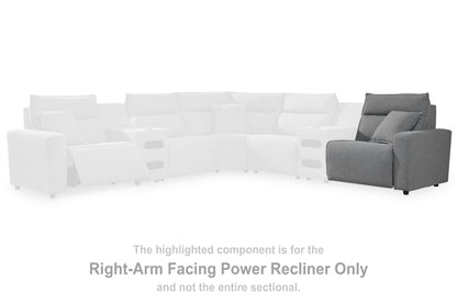 Ocala Furniture Outlet - Ashley Furniture - ModMax II Sectional - RAF Zero Wall Power Recliner / Salt and Pepper - 6590662
