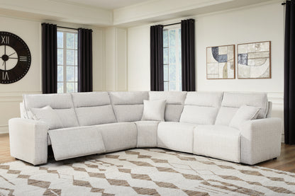 Ocala Furniture Outlet - Ashley Furniture - ModMax II Sectional - 5-Piece Power Reclining Sectional / Stone - 65907S8