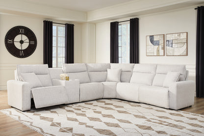 Ocala Furniture Outlet - Ashley Furniture - ModMax II Sectional - 6-Piece Reclining Sectional with Console / Stone - 65907S36