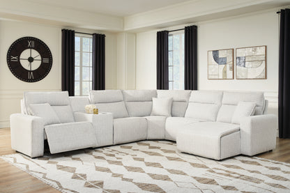Ocala Furniture Outlet - Ashley Furniture - ModMax II Sectional - 6-Piece Power Reclining Sectional with Chaise and Console / Stone - 65907S6