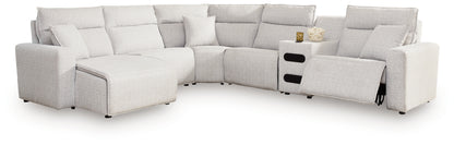 Ocala Furniture Outlet - Ashley Furniture - ModMax II Sectional - 6-Piece Reclining Sectional with Chaise and Audio Console / Stone - 65907S29