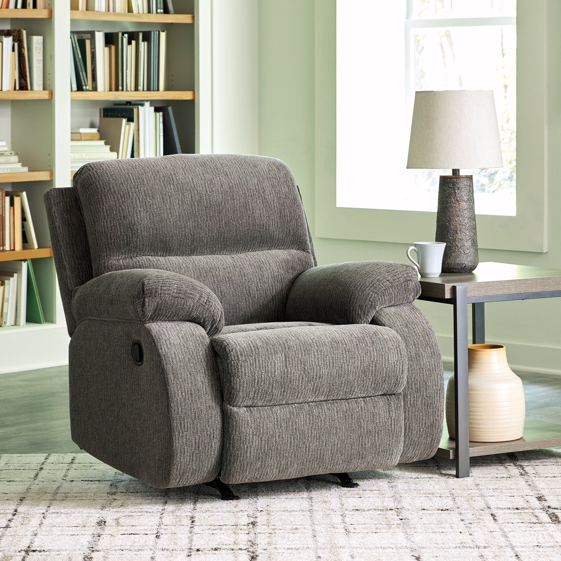 Ocala Furniture Outlet - Ashley Furniture - Scranto Living Room - Rocker Recliner / Brindle - 6650225