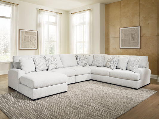 Ocala Furniture Outlet - Ashley Furniture - Misty-Lakes 5-Piece Sectional with Chaise - 5-Piece Sectional with Chaise - PC66906S12