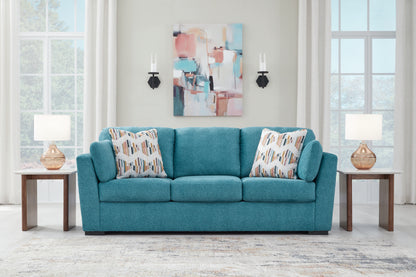 Ocala Furniture Outlet - Ashley Furniture - Keerwick Living Room - Sofa / Teal - 6750738
