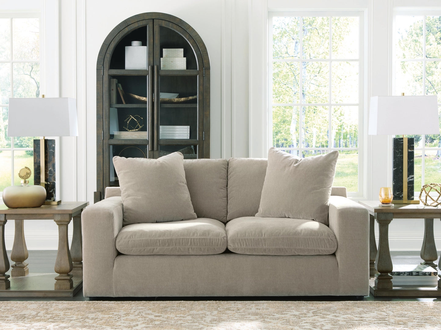 Ocala Furniture Outlet - Ashley Furniture - Maxton Heights Living Room - Loveseat / Pebble - 6780835