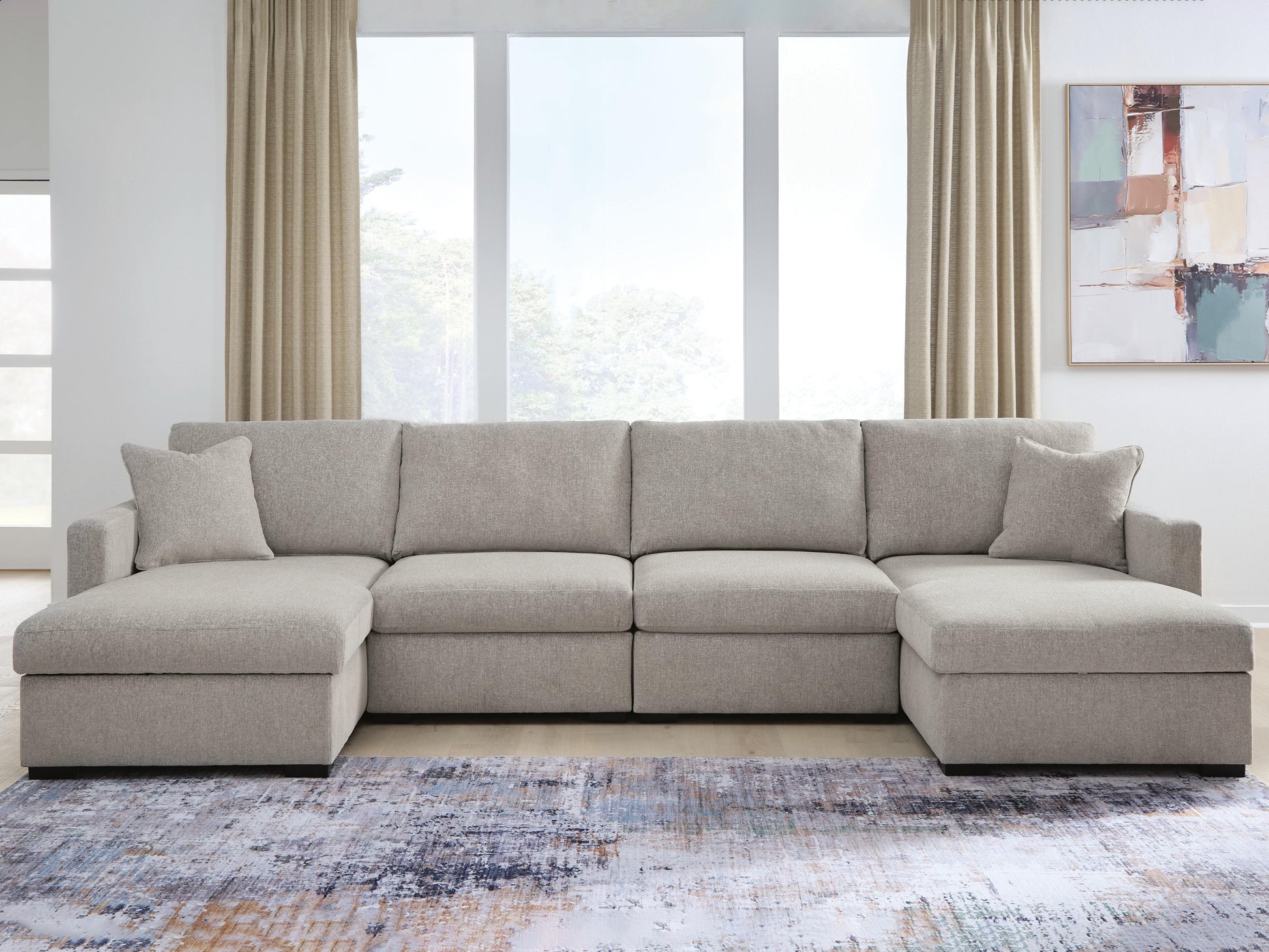 Ocala Furniture Outlet - Ashley Furniture - ModMax Luxe Sectional - RAF 4-Piece Double Chaise Sectional - 68605S16