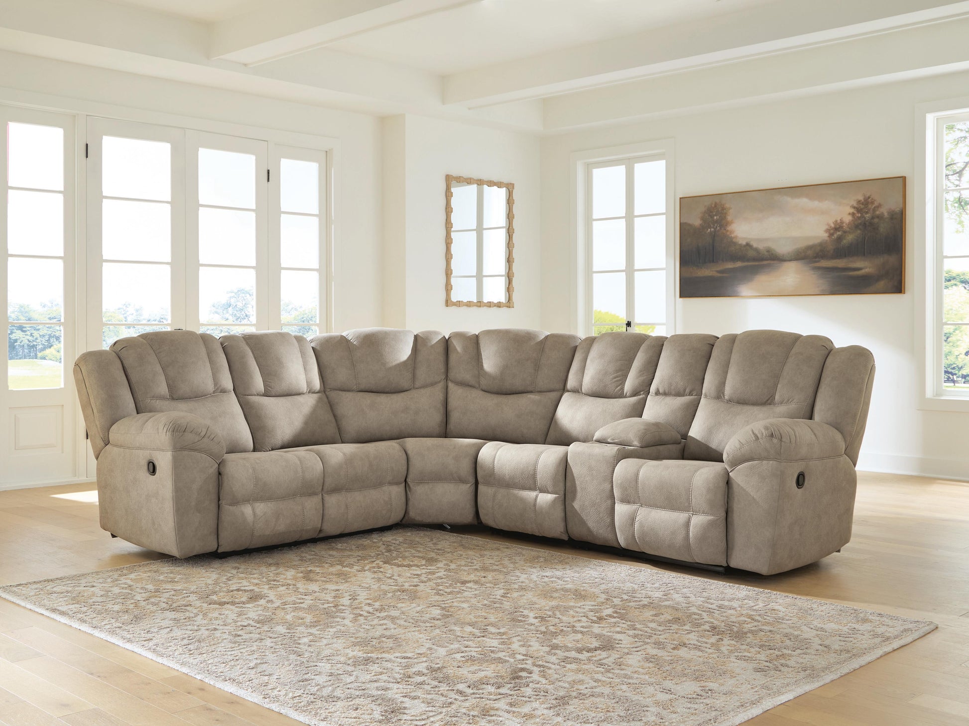 Ocala Furniture Outlet - Ashley Furniture - Pearce-Pike Sectional - 3-Piece Reclining Sectional with Console - PC69205S2