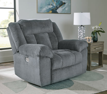Ocala Furniture Outlet - Ashley Furniture - Tip-Off Living Room - PWR Recliner/ADJ Headrest / Slate - 6930482