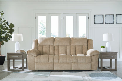 Ocala Furniture Outlet - Ashley Furniture - Tip-Off Living Room - PWR REC Sofa with ADJ Headrest / Wheat - 6930515