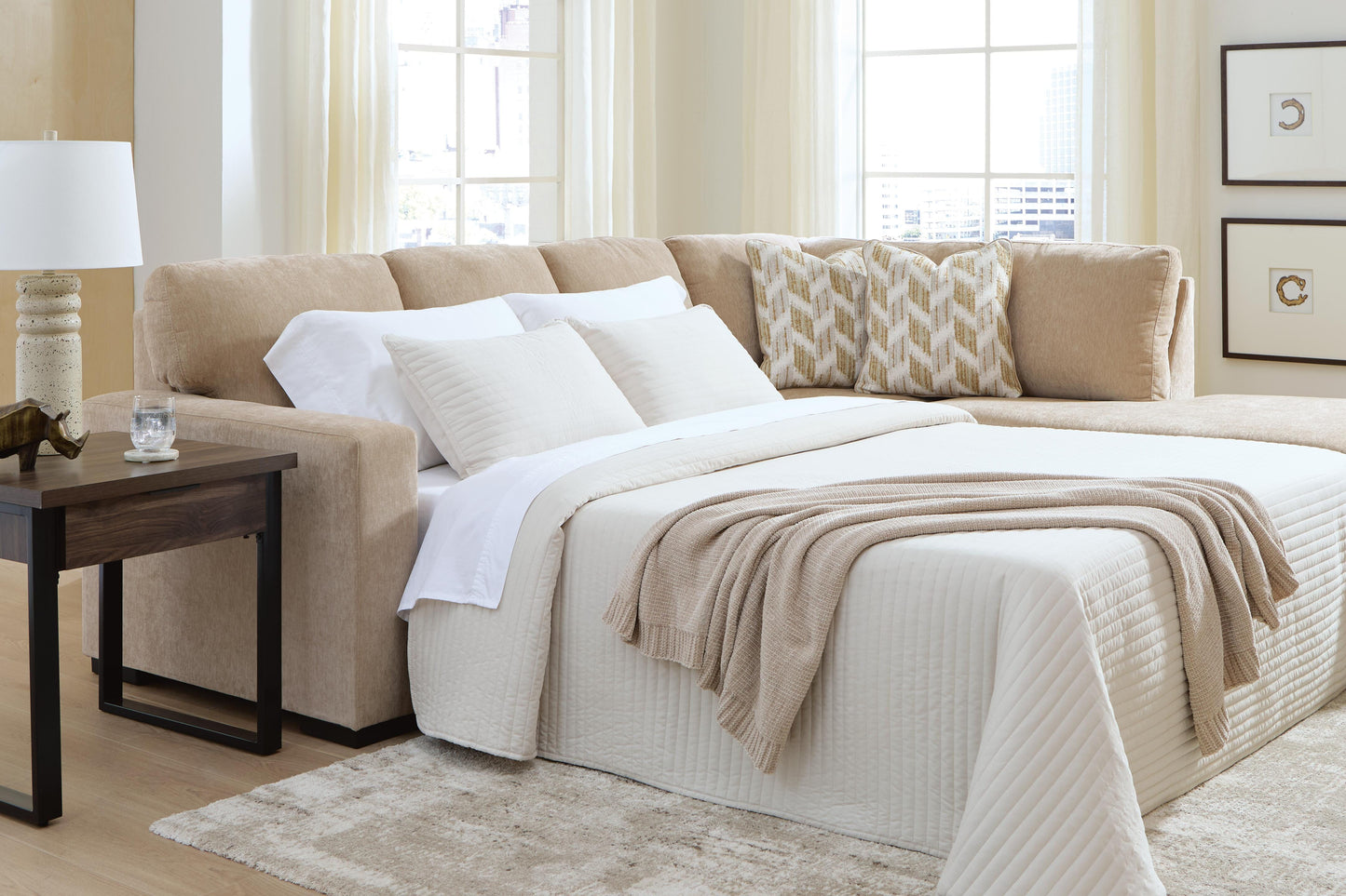 Ocala Furniture Outlet - Ashley Furniture - Bridgepoint 2-Piece Sleeper Sectional with Chaise - 2-Piece Sleeper Sectional with Chaise - PC69507S5