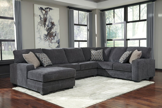 Ocala Furniture Outlet - Ashley Furniture - Tracling Sectional - RAF 3-Piece Sectional with Chaise / Slate - 72600S1