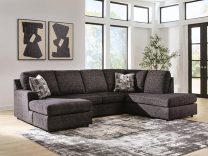 Ocala Furniture Outlet - Ashley Furniture - Lentiz Sectional - LAF 2-Piece Sectional with Chaise / Onyx - PC73404S2