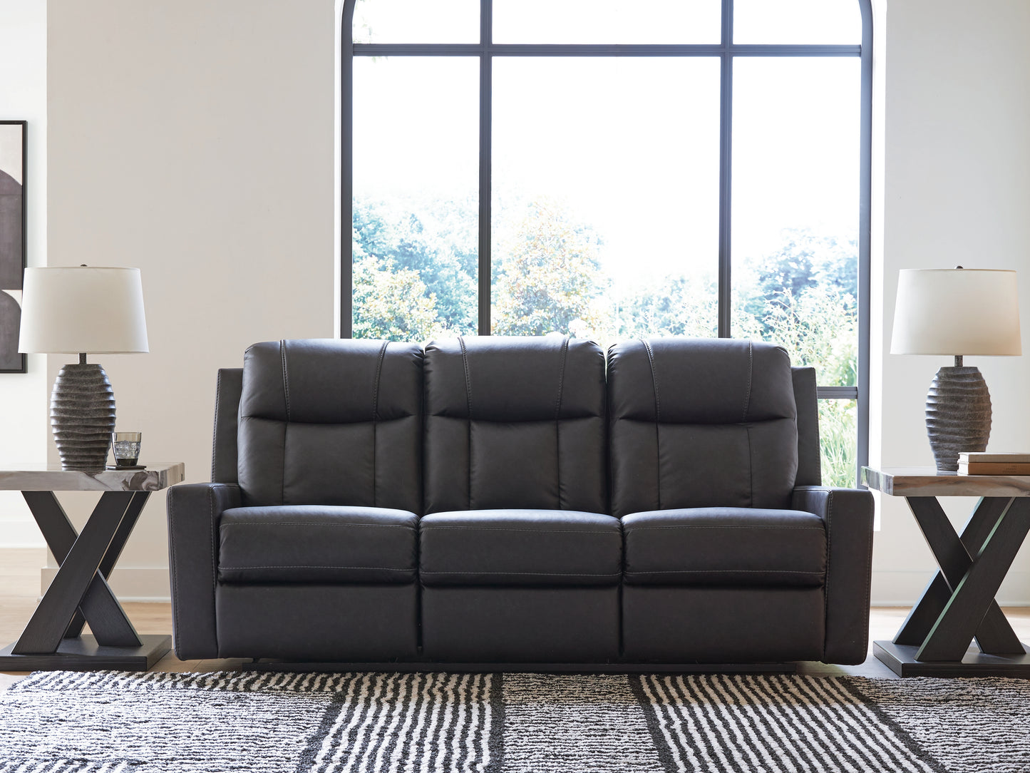 Ocala Furniture Outlet - Ashley Furniture - Mackmenville Living Room - Reclining Sofa / Carbon - 7471388