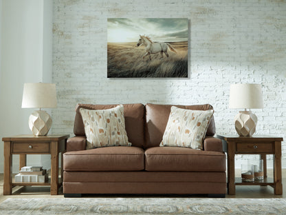 Ocala Furniture Outlet - Ashley Furniture - VillaCourt Living Room - Loveseat / Caramel - 7490935
