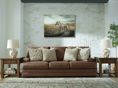 Ocala Furniture Outlet - Ashley Furniture - VillaCourt Living Room - Sofa / Caramel - 7490938