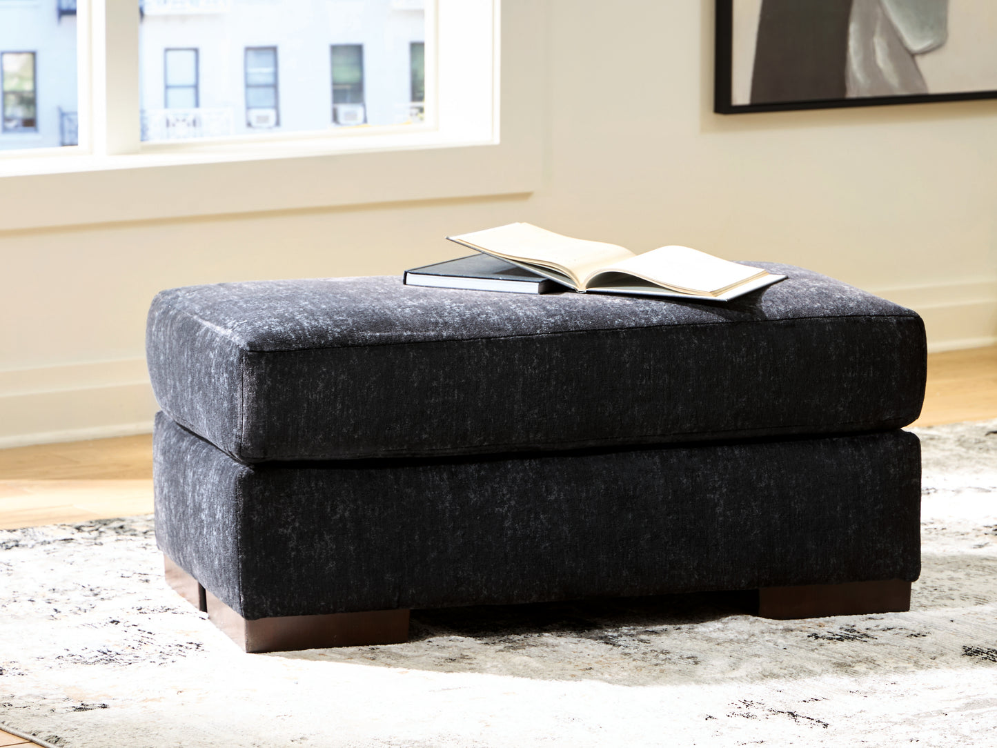 Ocala Furniture Outlet - Ashley Furniture - Whitmore Manor Living Room - Ottoman / Black Pearl - 8040414