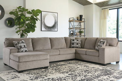 Ocala Furniture Outlet - Ashley Furniture - Ballinasloe Sectional - RAF 3-Piece Sectional with Chaise / Platinum - 80702S1