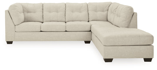Ocala Furniture Outlet - Ashley Furniture - Falkirk Sectional - LAF 2-Piece Sectional with Chaise / Parchment - 80806S2