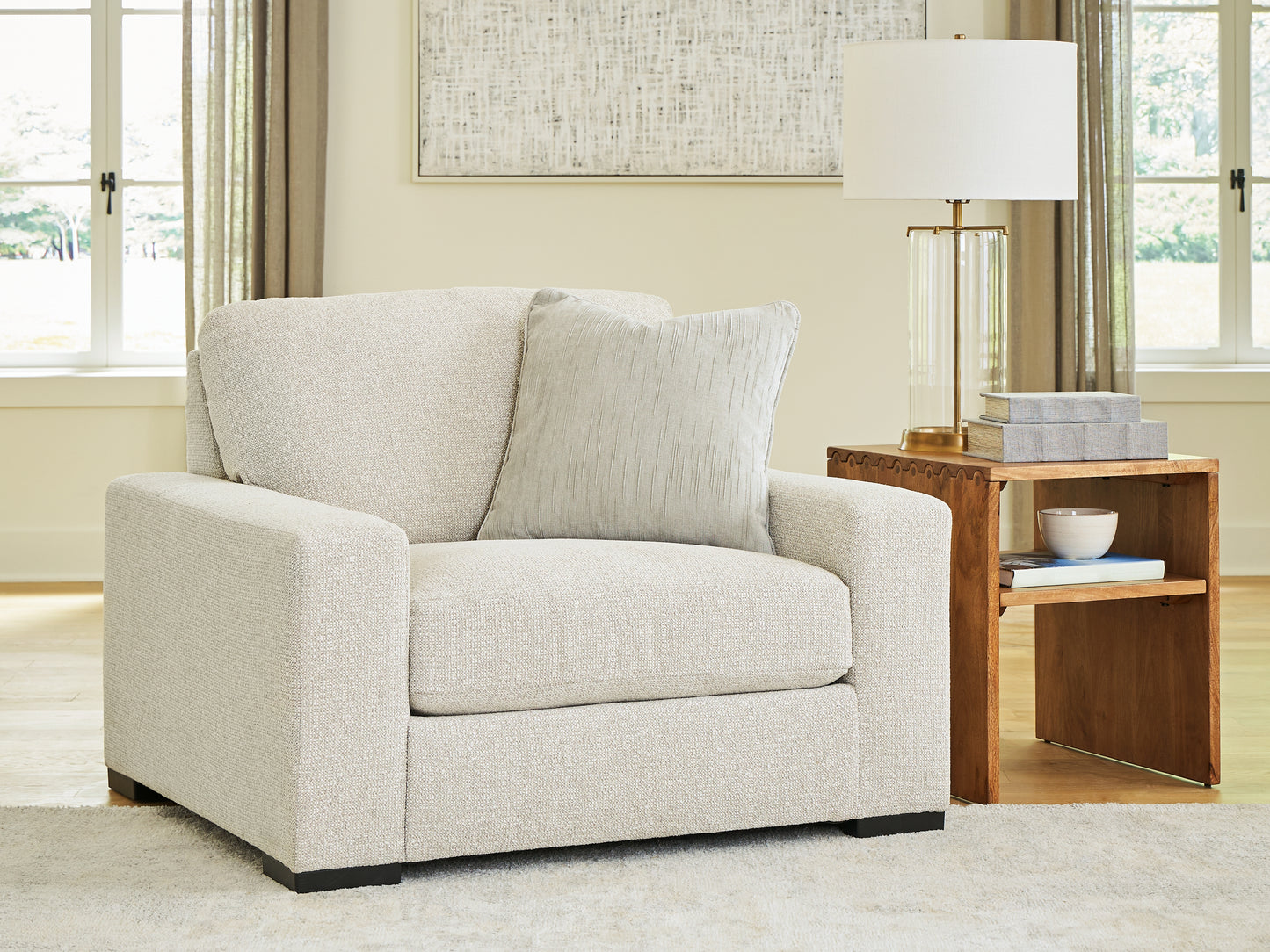 Ocala Furniture Outlet - Ashley Furniture - Conlee-Pike Living Room - Chair and a Half / Linen - PC8131023