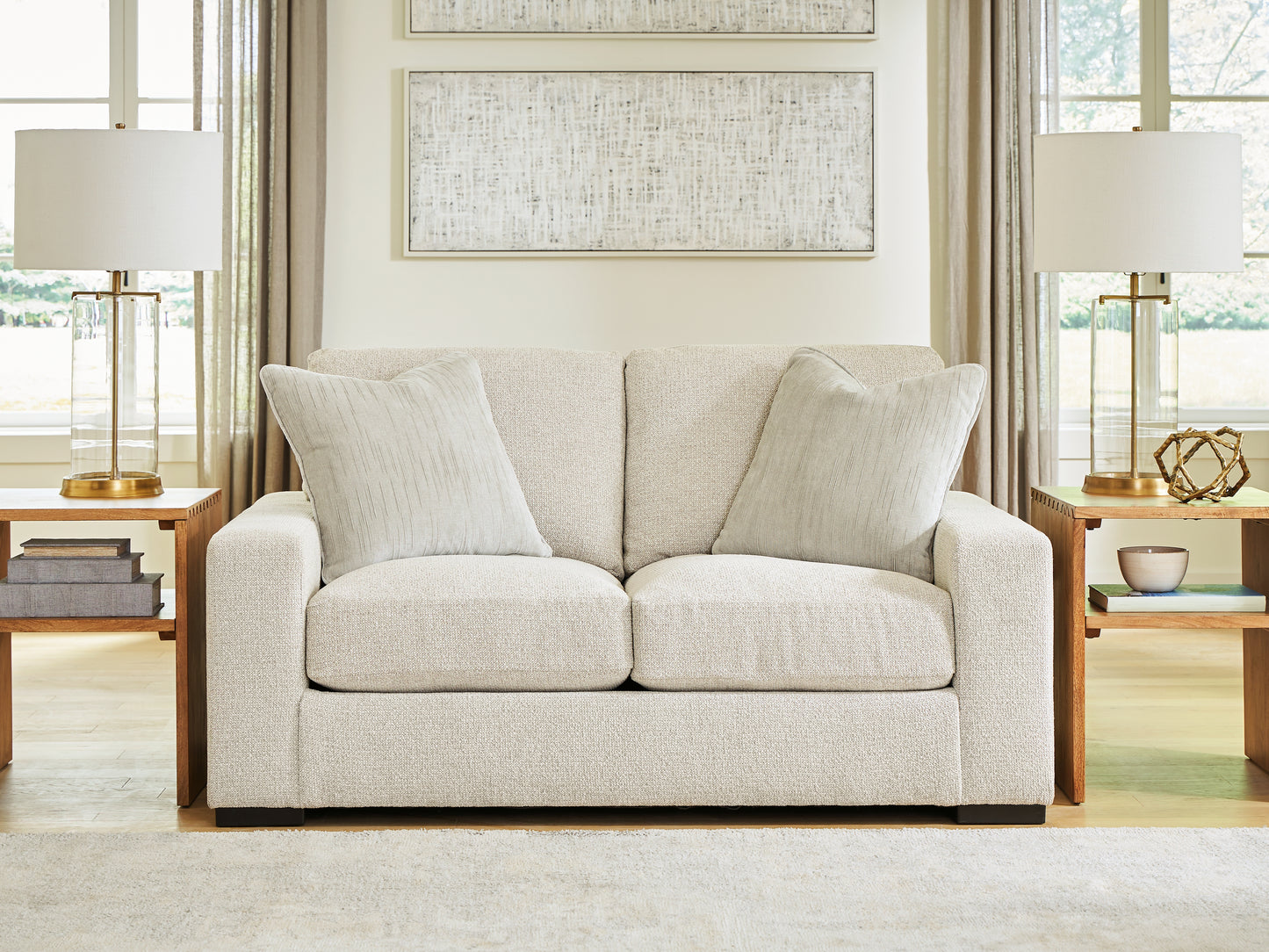 Ocala Furniture Outlet - Ashley Furniture - Conlee-Pike Living Room - Loveseat / Linen - PC8131035