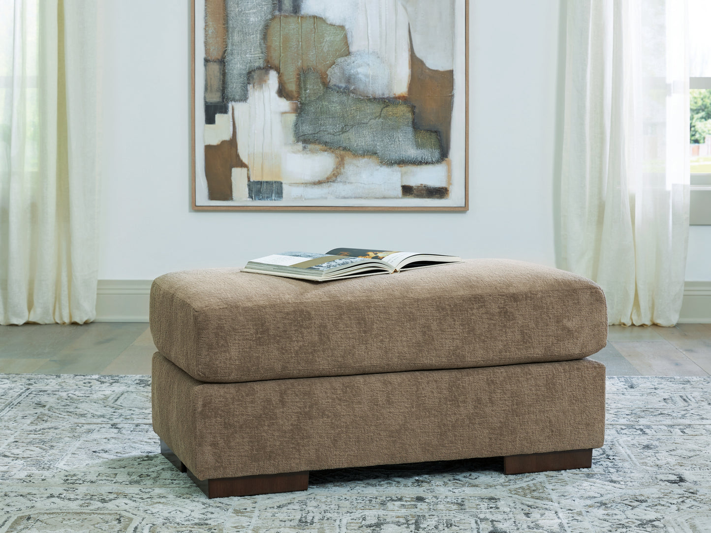 Ocala Furniture Outlet - Ashley Furniture - Jayne Park Living Room - Ottoman / Pecan - PC8150514