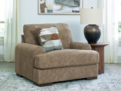 Ocala Furniture Outlet - Ashley Furniture - Jayne Park Living Room - Chair and a Half / Pecan - PC8150523