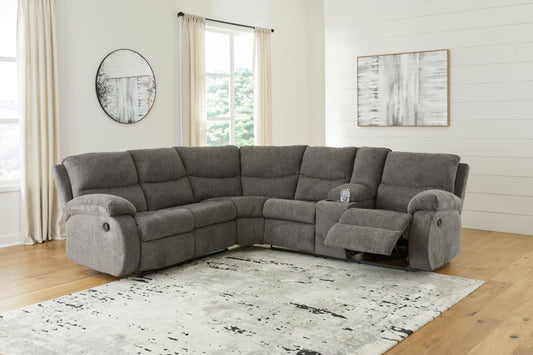 Ocala Furniture Outlet - Ashley Furniture - Museum Sectional - 2-Piece Reclining Sectional / Pewter - 81807S1