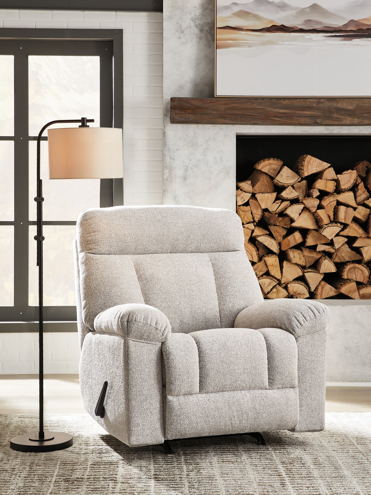 Ocala Furniture Outlet - Ashley Furniture - Hoyne Park Living Room - Rocker Recliner / Cobble Stone - PC8281525