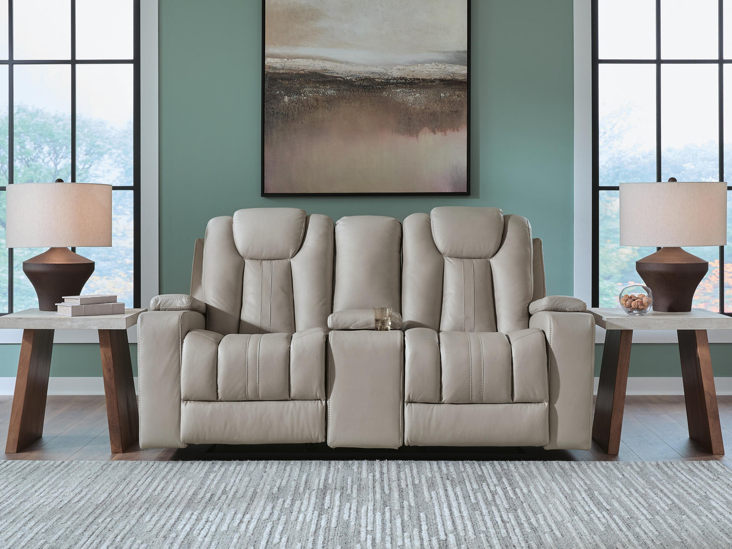 Ocala Furniture Outlet - Ashley Furniture - Elevate Edges Living Room - Glider REC Loveseat w/Console - PC8330543