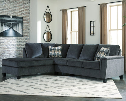 Ocala Furniture Outlet - Ashley Furniture - Abinger Sectional - RAF 2-Piece Sectional with Chaise / Smoke - 83905S1