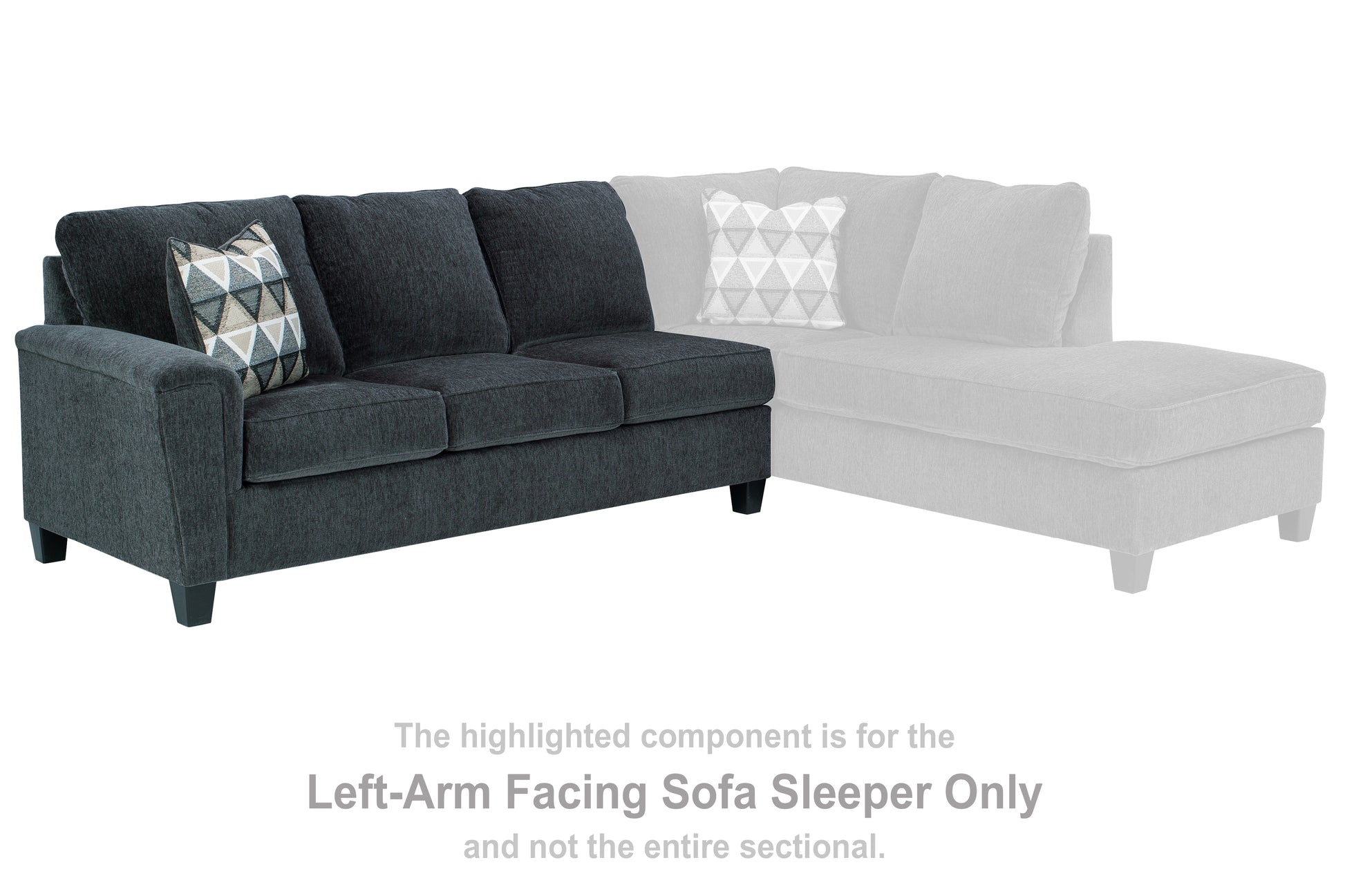 Ocala Furniture Outlet - Ashley Furniture - Abinger Sectional - LAF Sofa Sleeper / Smoke - 8390569