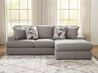 Ocala Furniture Outlet - Ashley Furniture - Lindon Sectional - RAF 2-Piece Sectional with Chaise / Smoke - 84704S2