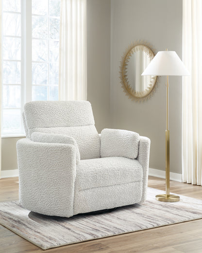 Ocala Furniture Outlet - Ashley Furniture - Gosaldo Living Room - Swivel Glider Power Recliner / Silver - PC8630395