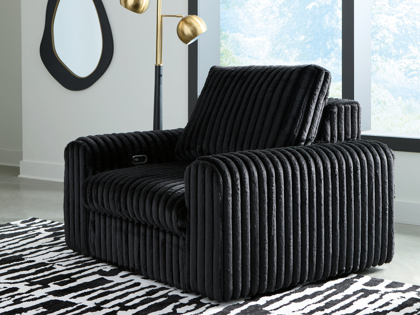 Ocala Furniture Outlet - Ashley Furniture - HamlinBay Living Room - Power Gliding Chaise / Onyx - PC8680315P