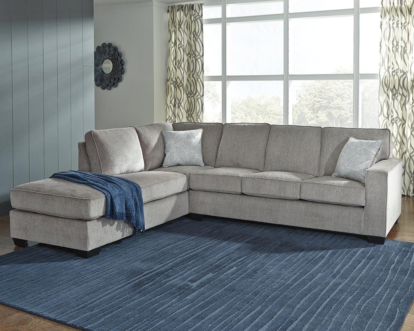 Ocala Furniture Outlet - Ashley Furniture - Altari Sectional - RAF 2-Piece Sectional with Chaise / Alloy - 87214S1