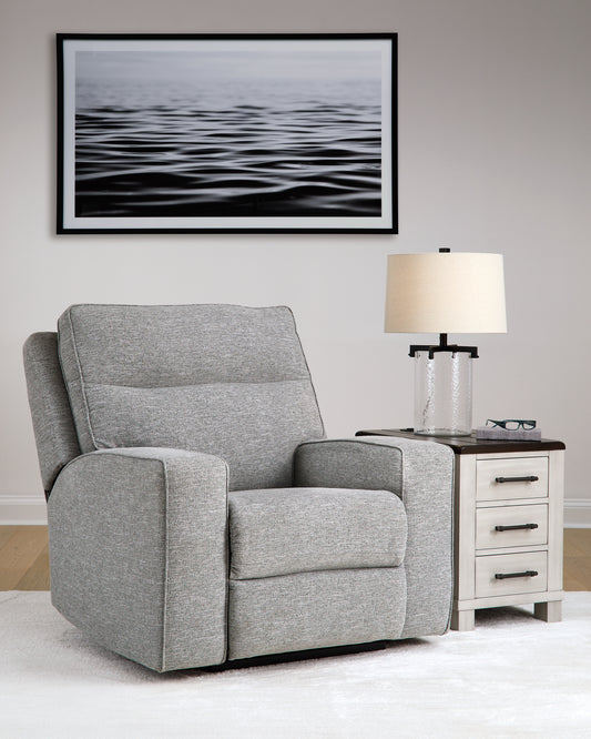 Ocala Furniture Outlet - Ashley Furniture - Biscoe Living Room - PWR REC Loveseat/CON/ADJ HDRST / Pewter - 9050318