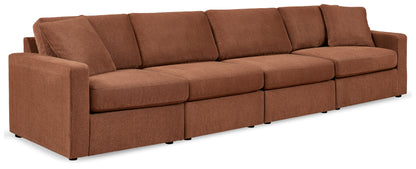 Ocala Furniture Outlet - Ashley Furniture - Modmax Sectional - RAF 4-Piece Sectional / Spice - 92102S10