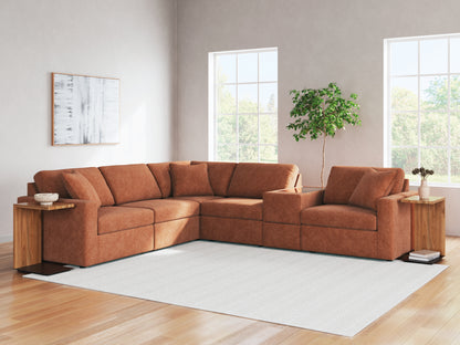 Ocala Furniture Outlet - Ashley Furniture - Modmax Sectional - RAF 6-Piece Sectional / Spice - 92102S7