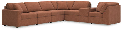 Ocala Furniture Outlet - Ashley Furniture - Modmax Sectional - 7-Piece Sectional with Storage Console / Spice - 92102S32