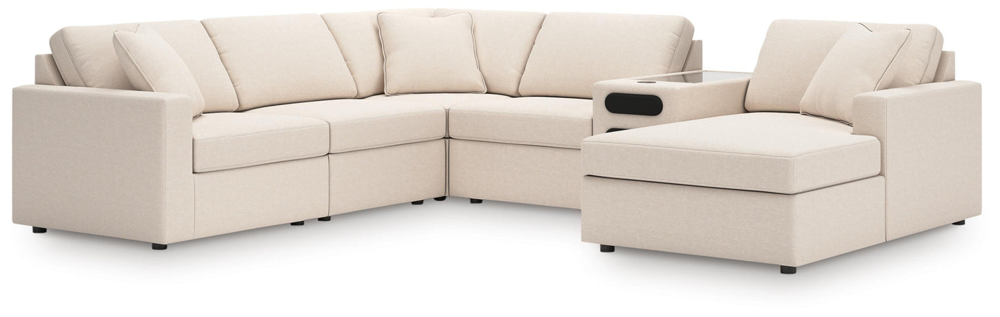 Ocala Furniture Outlet - Ashley Furniture - Modmax 6-Piece Sectional with Audio System and Chaise - RAF 6-Piece Sectional with Audio System and Chaise - 92103S51